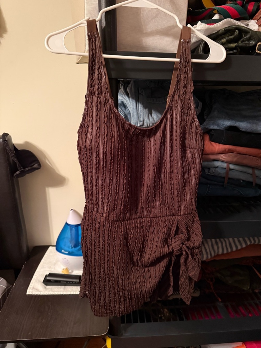 Bathing suit with sarong attached. BRAND NEW NEVER WORN.